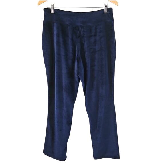 NWOT Belle by Kim Gravel Women’s Navy Blue Velour Pull-On Pants – Size MP Petite - Picture 3 of 6